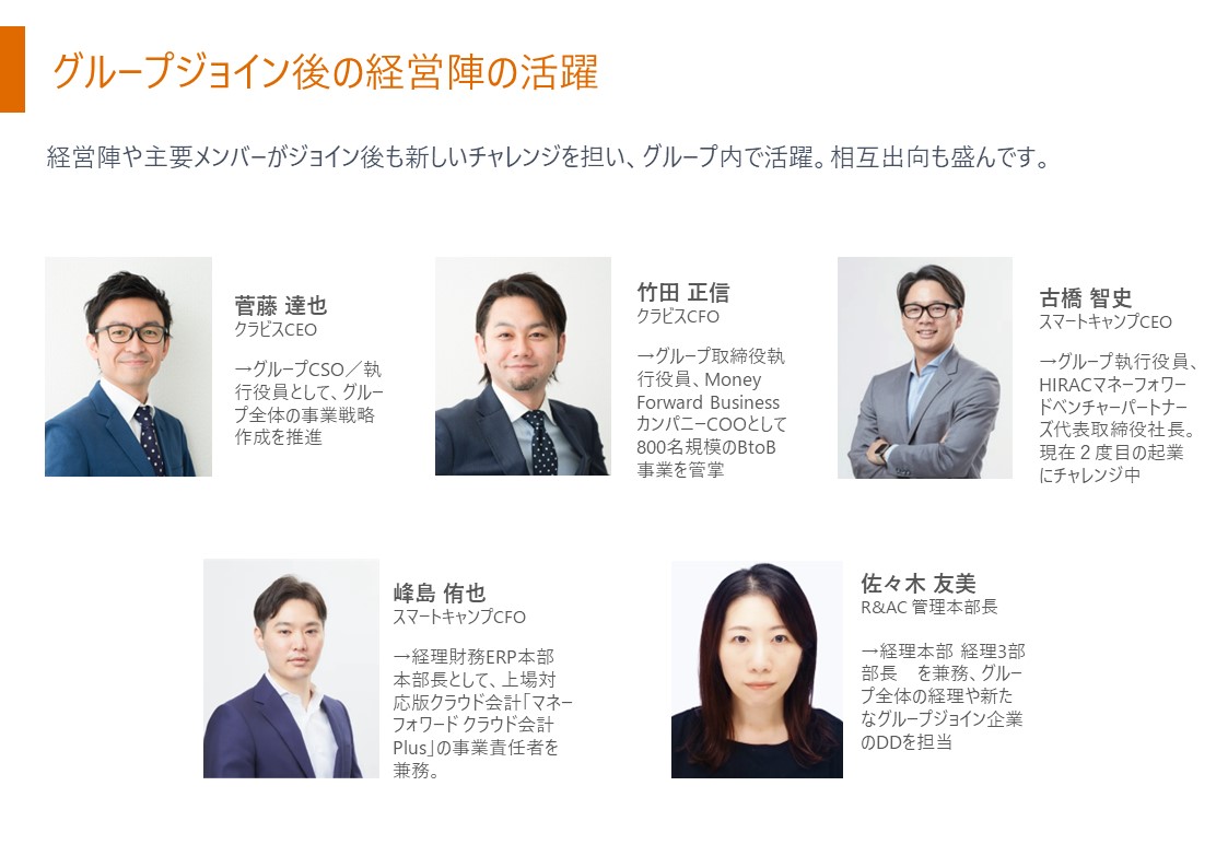 グループジョイン後の経営陣の活躍