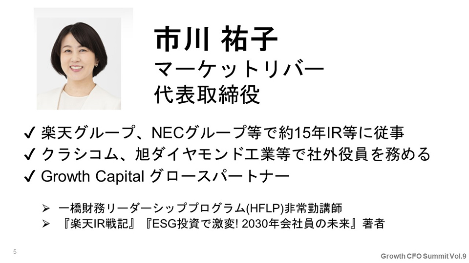 自己紹介：市川祐子　マーケットリバー　代表取締役