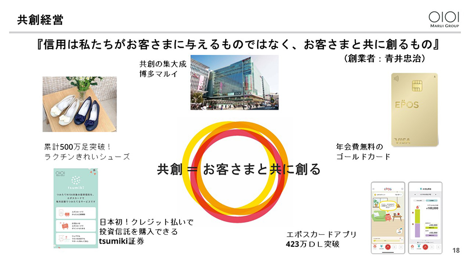 共創経営：「信用は私たちがお客さまに与えるものではなく、お客さまと共に創るもの」
