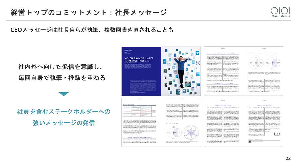 経営トップのコミットメント：社長メッセージ