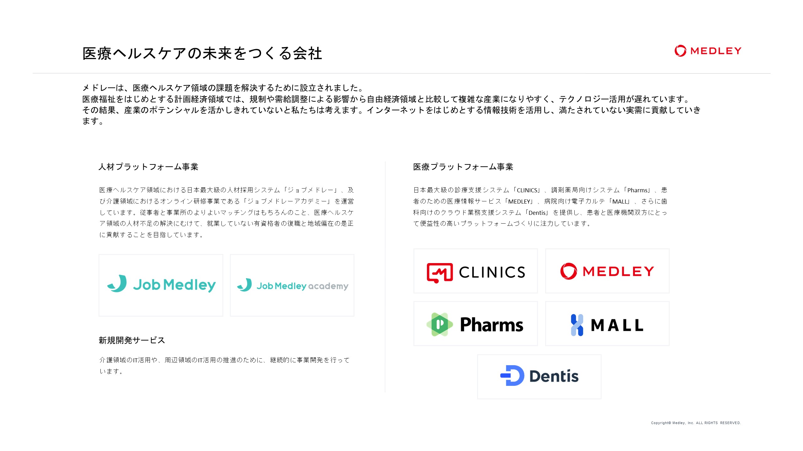 医療ヘルスケアの未来をつくる会社